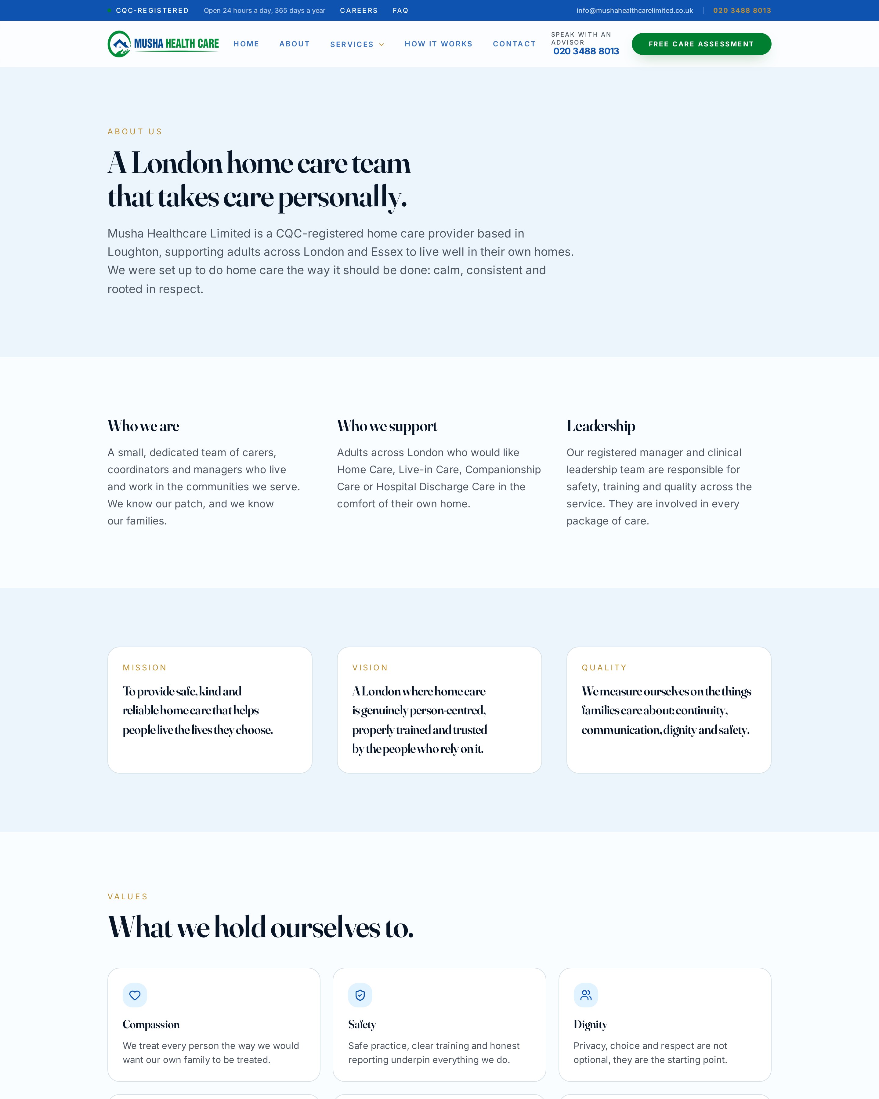 Musha Healthcare about page